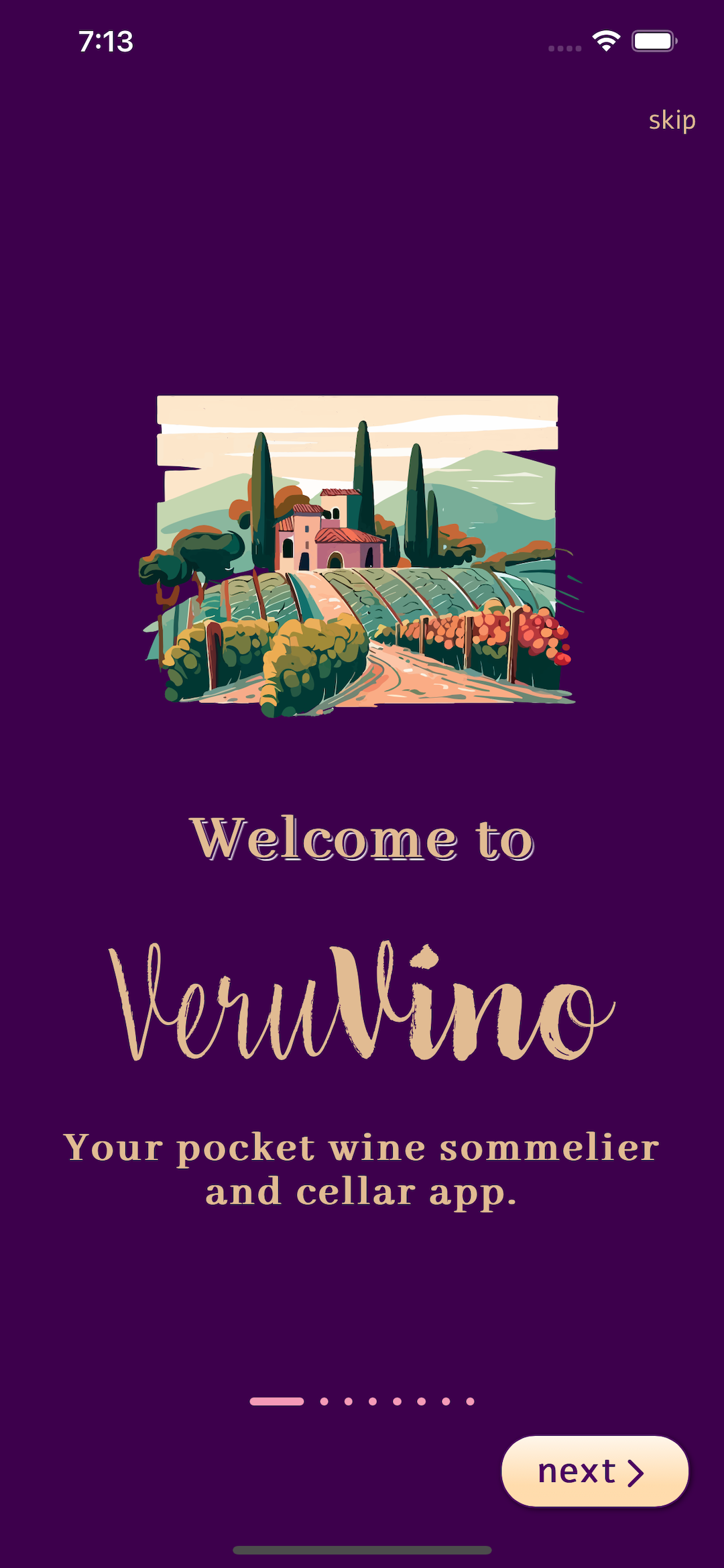 Welcome page